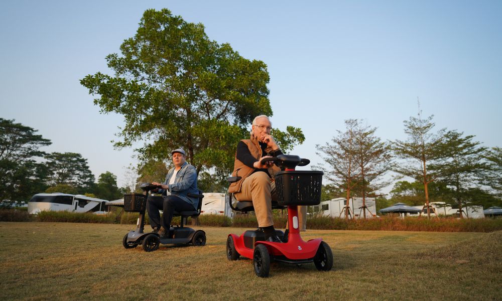 Driving an electric scooter