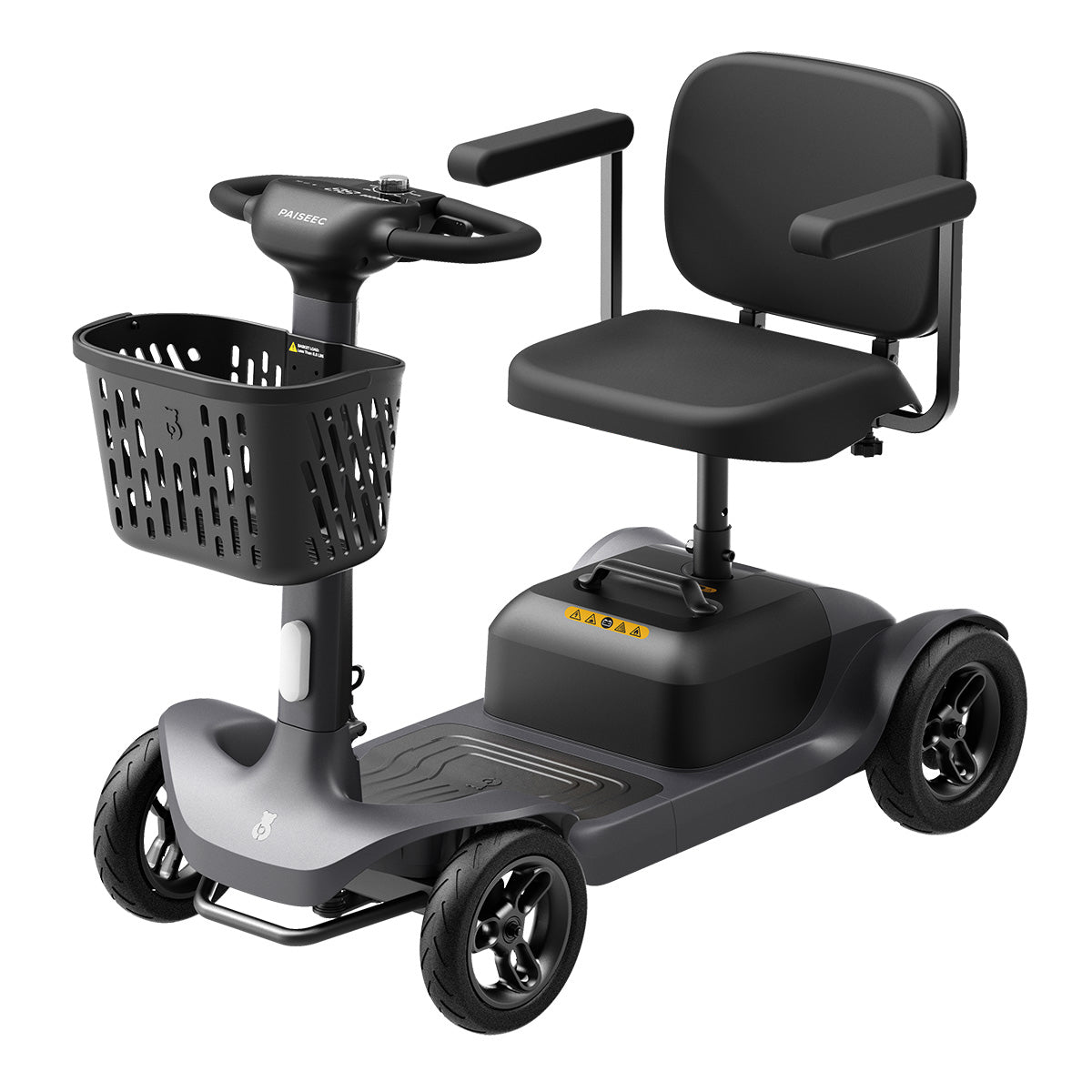 S1 Mobility Scooter for Adults, 4-Wheel Mobility Scooter - 25 Miles Range, up to 6.2 mph, Smart Safety Features, Good Legroom, Rotating Swivel Seat, Headlight, Basket, Charger Included